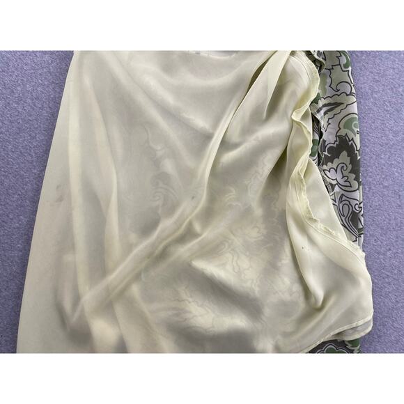 Y2K Paisley Fairy Grunge Midi Skirt Size S Green Boho Hippie Pull-On VTG Cottage - Picture 10 of 10